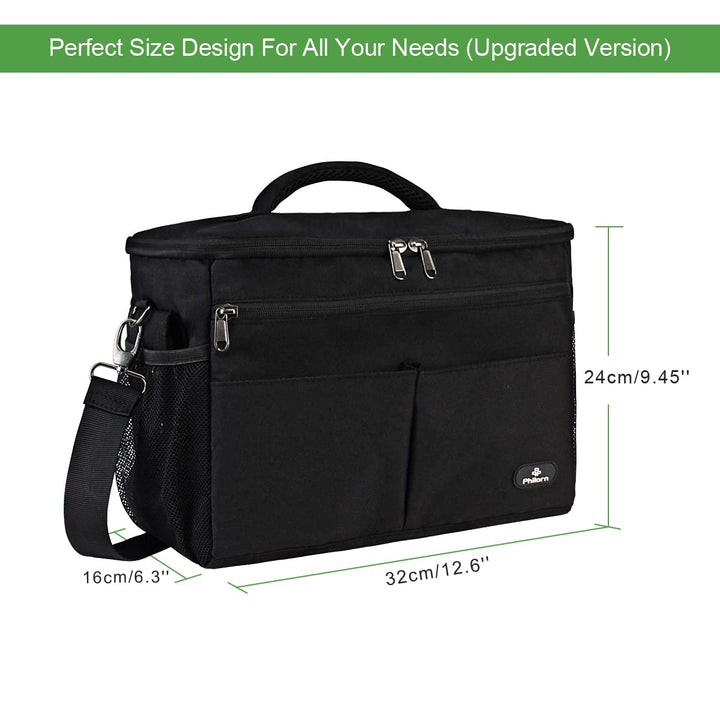 PHILORN Kinderwagen Organizer mit Isolierte Getränkehalter, Universal Kinderwagentasche, Baby Grosse