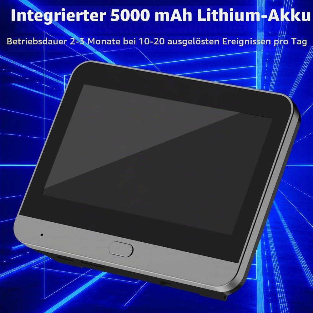 Digitale Türspion-Kamera mit 10,9 cm Farbmonitor, 1080P HD-Nachtsicht, PIR-Bewegungssensor, kabellos