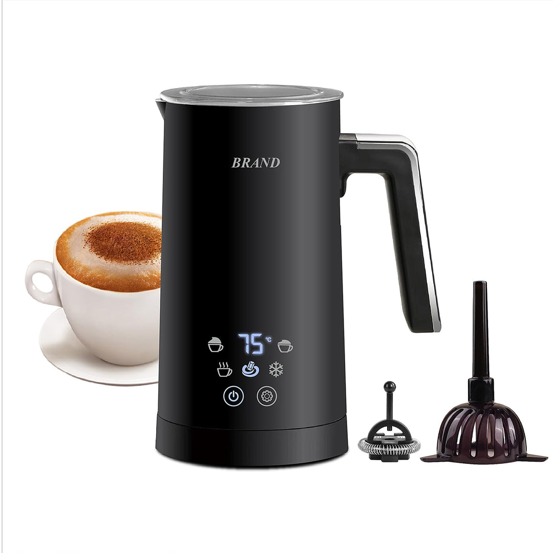 Huogary 5-in-1 Elektromilchdampfer und -schäumer, 12oz / 350ml Warm und kalter Schaumstoff Automatis