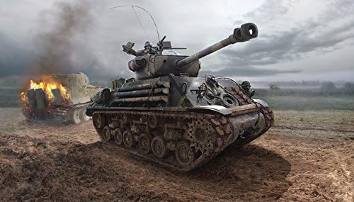 Italeri 510006529 - 1:35 M4A3E8 Sherman, Fury, Panzer, Schwarz, Mittel