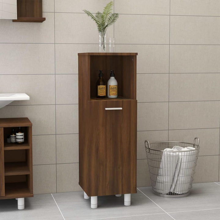 Tidyard Badezimmerschrank Badschrank Aufbewahrungsschrank Mit 3 Fächern und 1 Tür Unterstellschrank