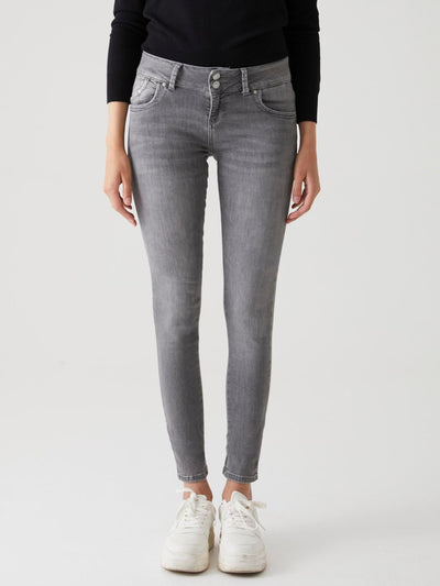 LTB Jeans - Damen - Molly M - Mid Waist - Slim Fit Jeans - Hosen 24W / 30L Nina Wash 53393, 24W / 30