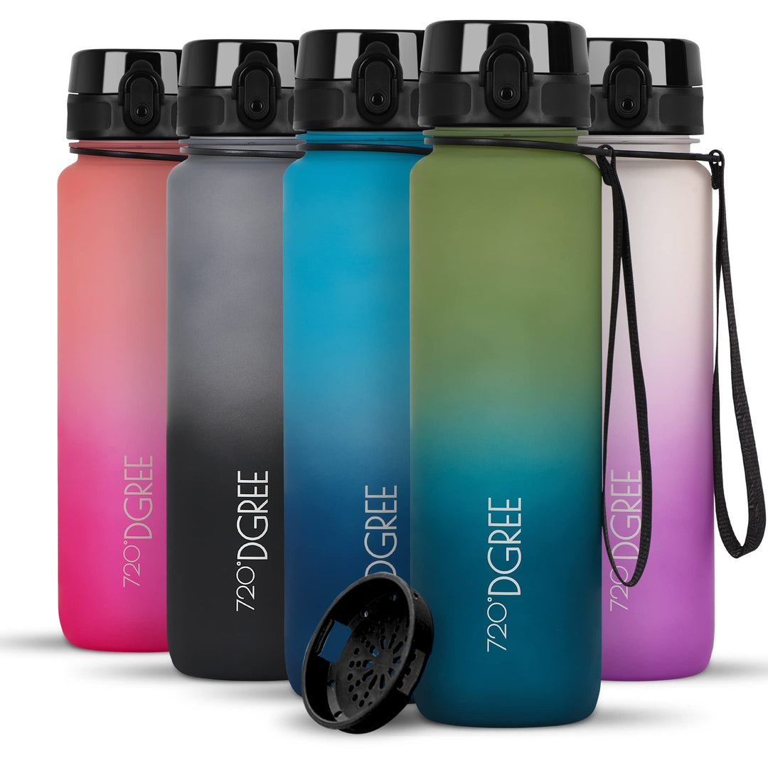 720°DGREE Trinkflasche “uberBottle“ +Sieb - 350ml, 500ml, 650ml, 1000ml, 1,5l, 2l - BPA-Frei - Wasse