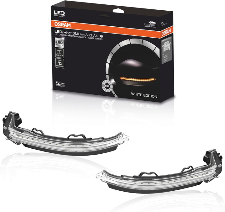 Osram LEDDMI 8W0 WT S LEDriving dynamischer LED Spiegelblinker - White Edition, Set of 2 White Editi