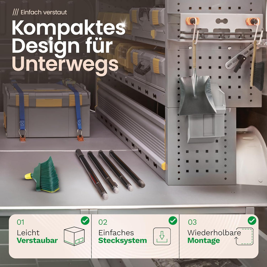 Novaliv Besenkopf Krallenbesen Set 40 cm Kunststoff Ersatzbesen Besenersatz Gartenbesen Strassenbese