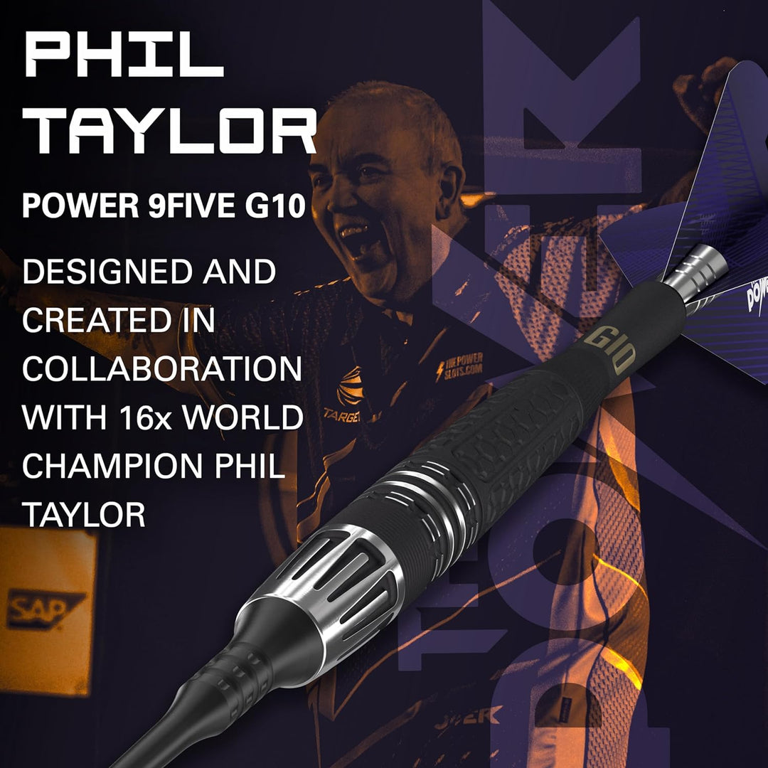 Target Darts Phil Taylor Power 9-Five Gen 10 95% Wolfram Soft Tip Dart Satz 20G, 20G