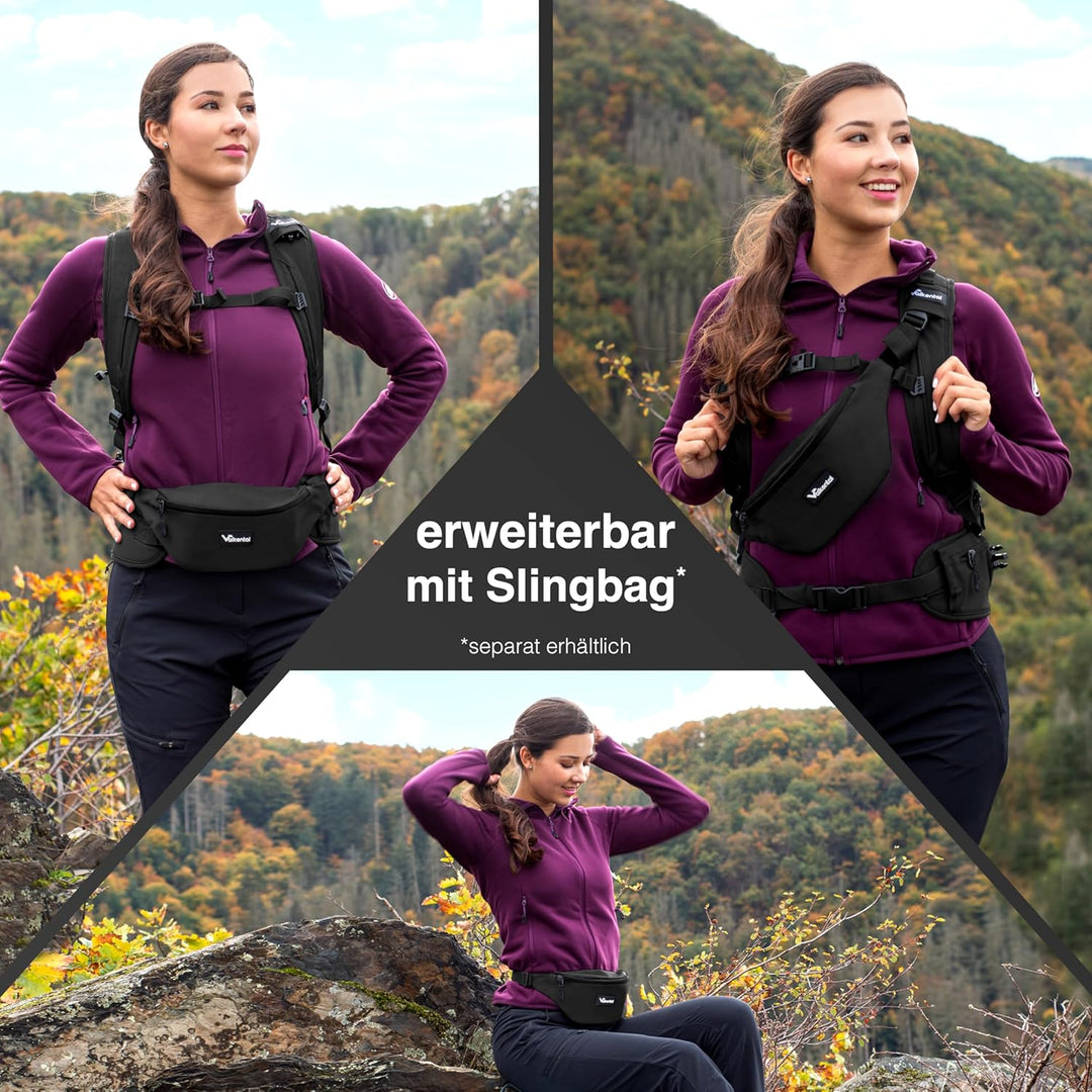 Valkental - Innovativer Rucksack mit perfekter Aufteilung (22L) Erweiterbares Volumen (Kein Schwitze