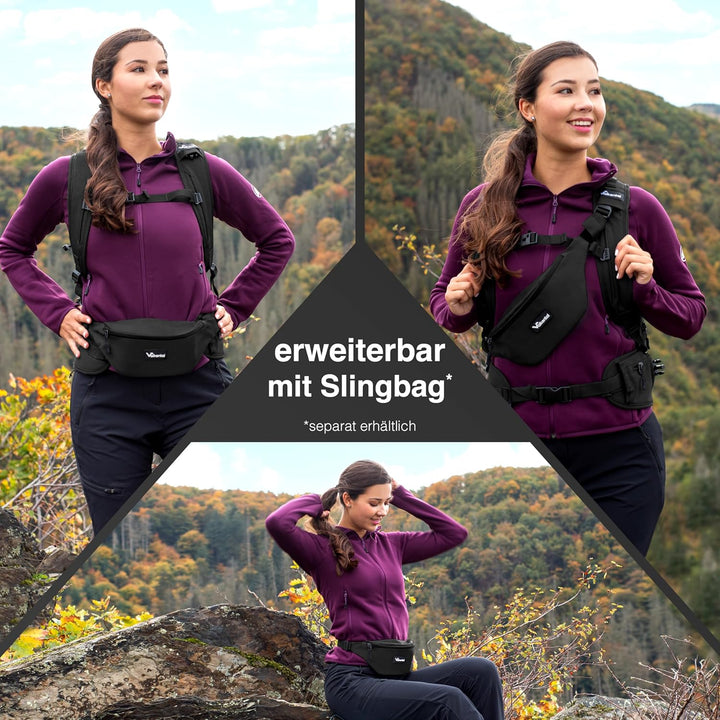 Valkental - Innovativer Rucksack mit perfekter Aufteilung (22L) Erweiterbares Volumen (Kein Schwitze