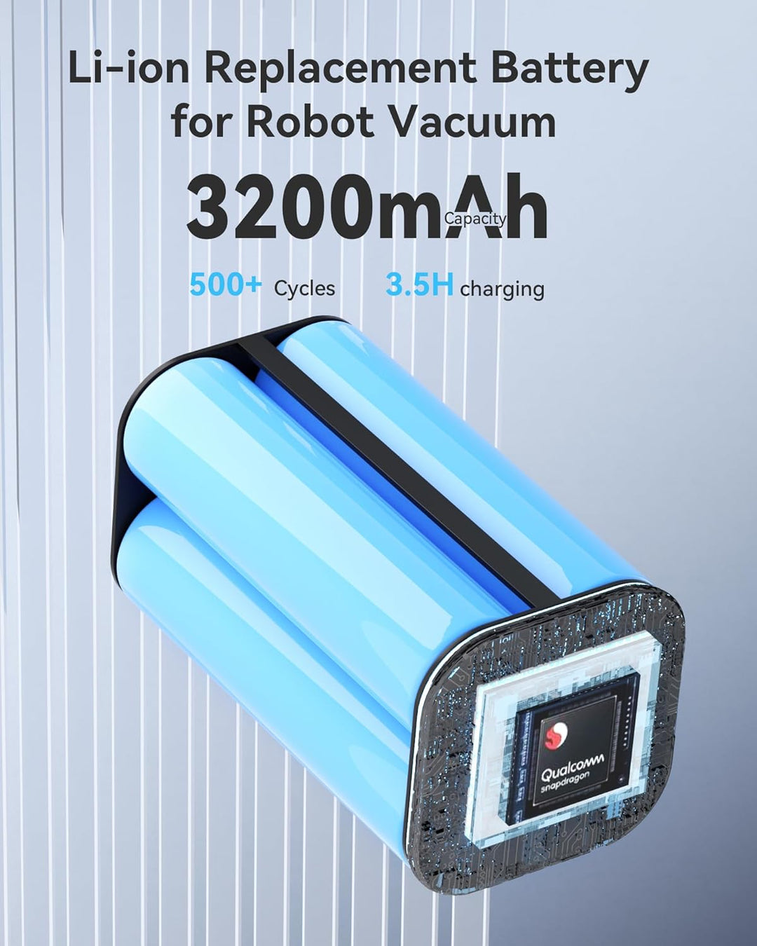 14.4V 3200mAh Ersatzakku für eufy RoboVac G10 G20 G30 G35 G40 Hybrid, Kompatibel mit RoboVac 11 11S