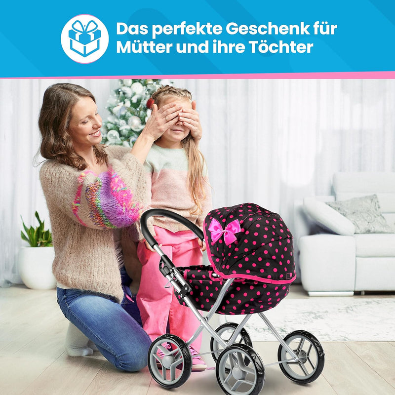 Kinderplay Puppenwagen, Spielzeugwagen – Kinderwagen für Puppen. Dieser Kinderwagen ist für Kinder L