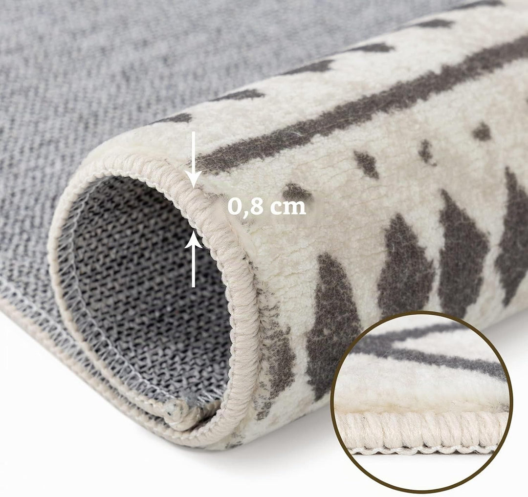 Carvapet Läufer Teppich 150x210cm rutschfest Lang Küchenteppich Waschbar Teppichläufer Weiche Mikrof