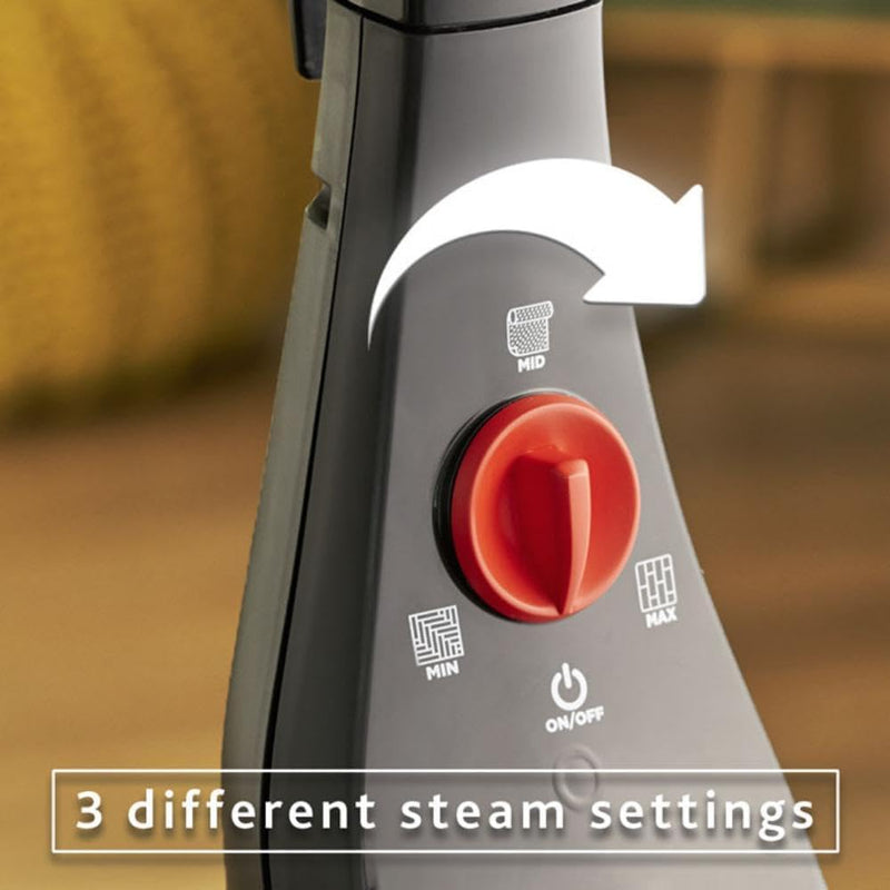 Vileda Steam Plus Dampfreiniger mit Mikrofaser-Pad, hygienische Bodenreinigung, entfernt bis zu 99,9