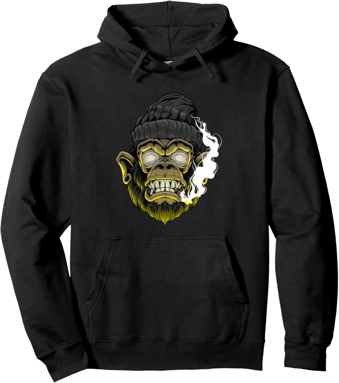 Gangster Monkey - Edgy Aesthetic Streetwear Pullover Hoodie