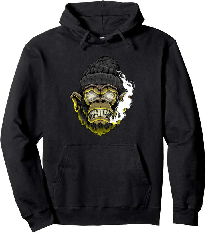 Gangster Monkey - Edgy Aesthetic Streetwear Pullover Hoodie