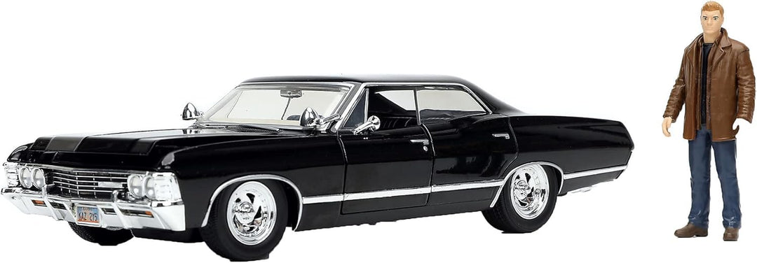 Jada Toys 253255037 Supernatural Dean Winchester, 1967 Chevy Impala Sport Sedan, Türen + Kofferraum