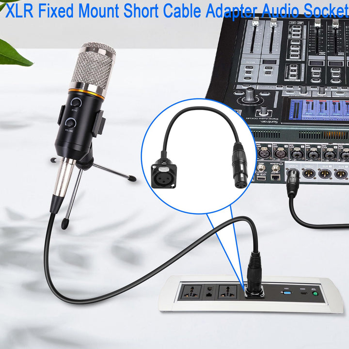 QIANRENON xlr Festmontage-Kurz-Kabel-Adapter für Lautsprecher und Mixer, 35cm