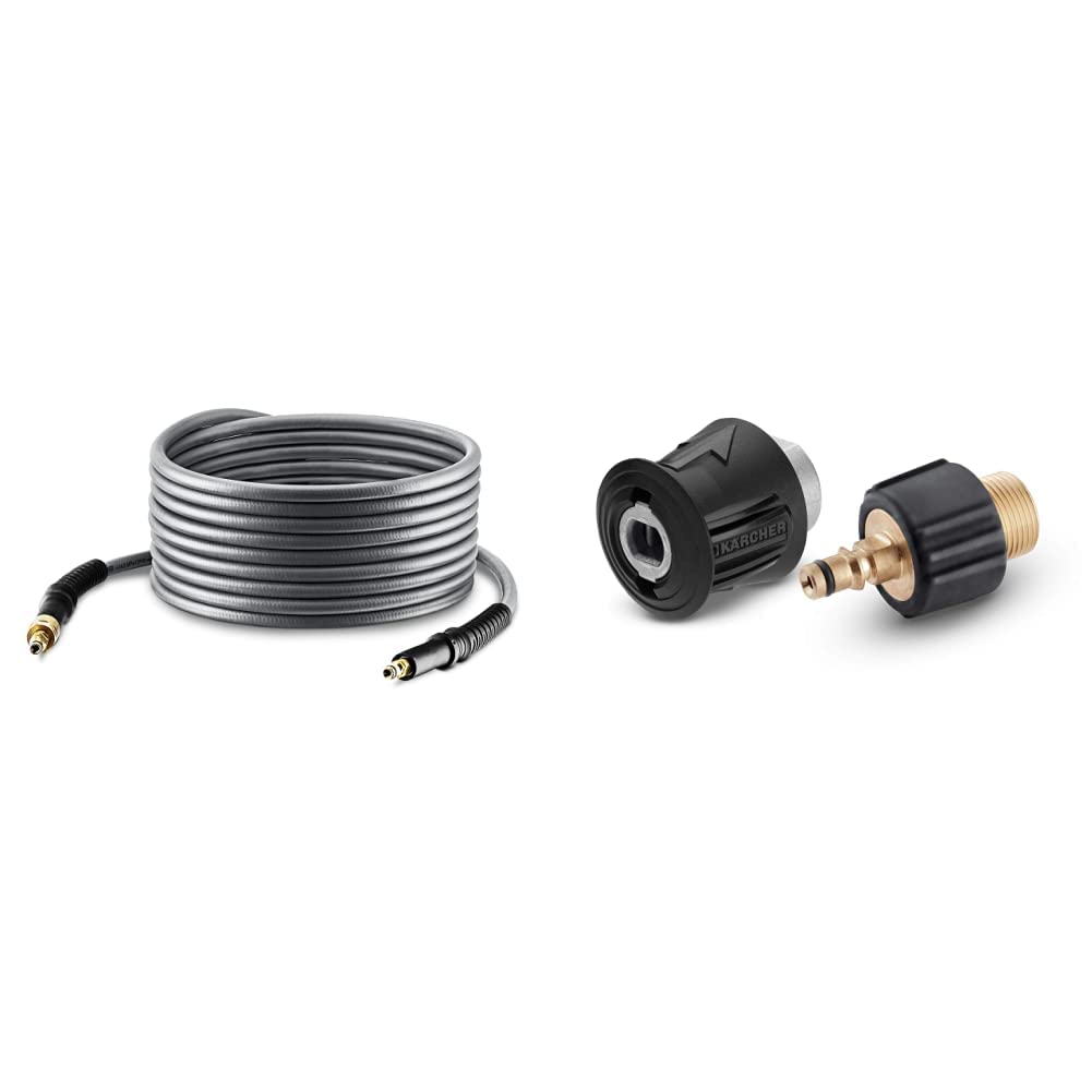 Kärcher Hochdruckschlauch PremiumFlex Anti-Twist & Adapterset Verlängerungsschlauch Bundle mit Adapt
