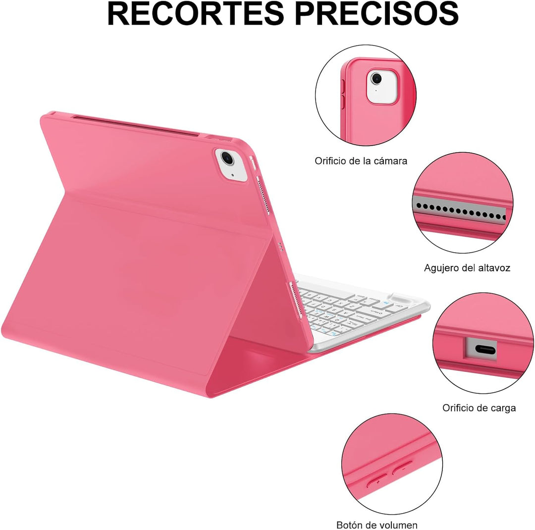 FOGARI Tastatur für iPad Air 13 M2/M3 2024/2025, Schutzhülle für iPad Air 13 2024/2025, mit Spanisch
