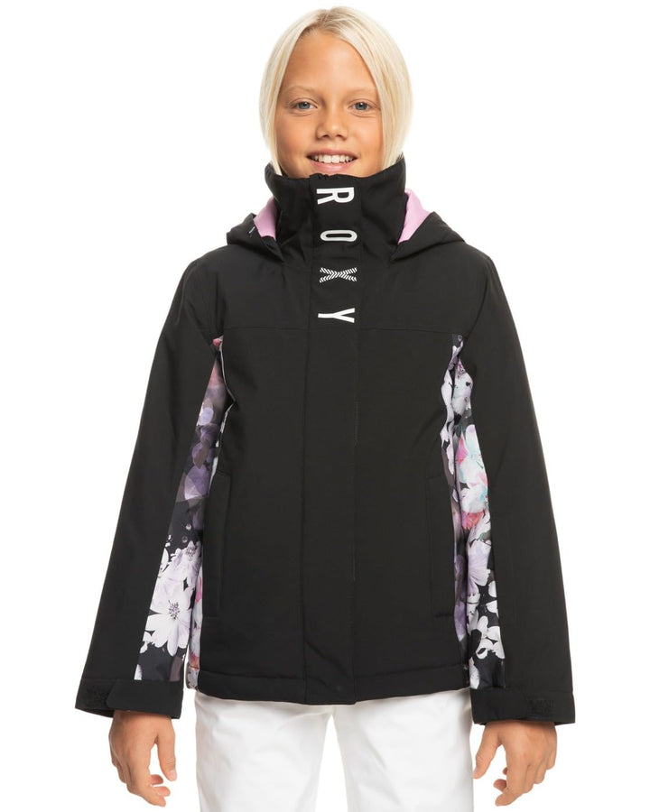 Roxy Mädchen Galaxy Girl Jk Schneeanzug 38 True Black Blurry Flower, 38 True Black Blurry Flower