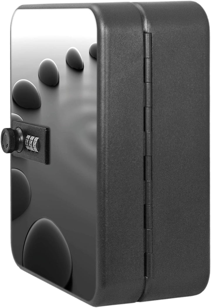 banjado® Burg-Wächter® abschliessbarer Schlüsselkasten mit Motiv Schwarze Steine für 20 Schlüssel -