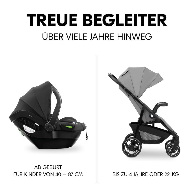 hauck 2in1 Kinderwagen Set Shop N Care Travel Set inkl. Buggy und Babyschale ab Geburt bis 22 kg, Kl