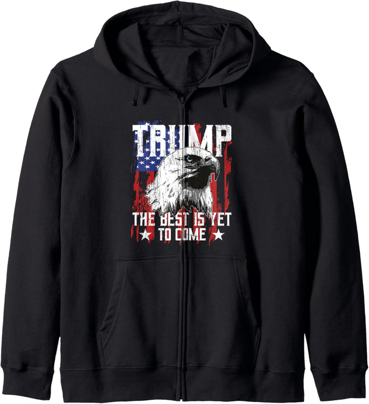 Trump 2024 The Best Is Yet To Come USA Flagge Trump Adler Kapuzenjacke
