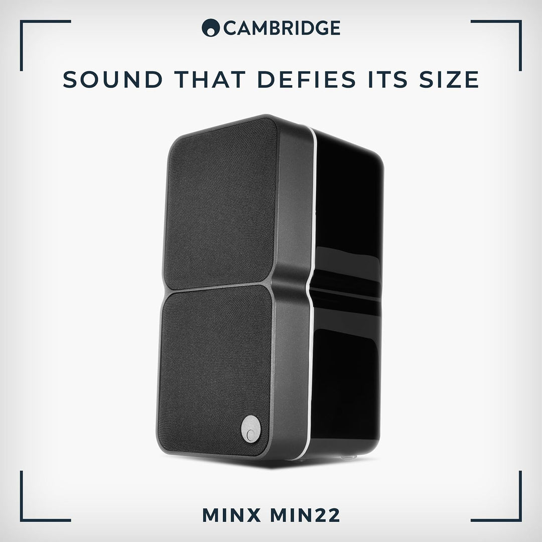Cambridge Audio Minx Min 22 - Kompakter kabelgebundener Satellitenlautsprecher mit BMR-Lautsprechert