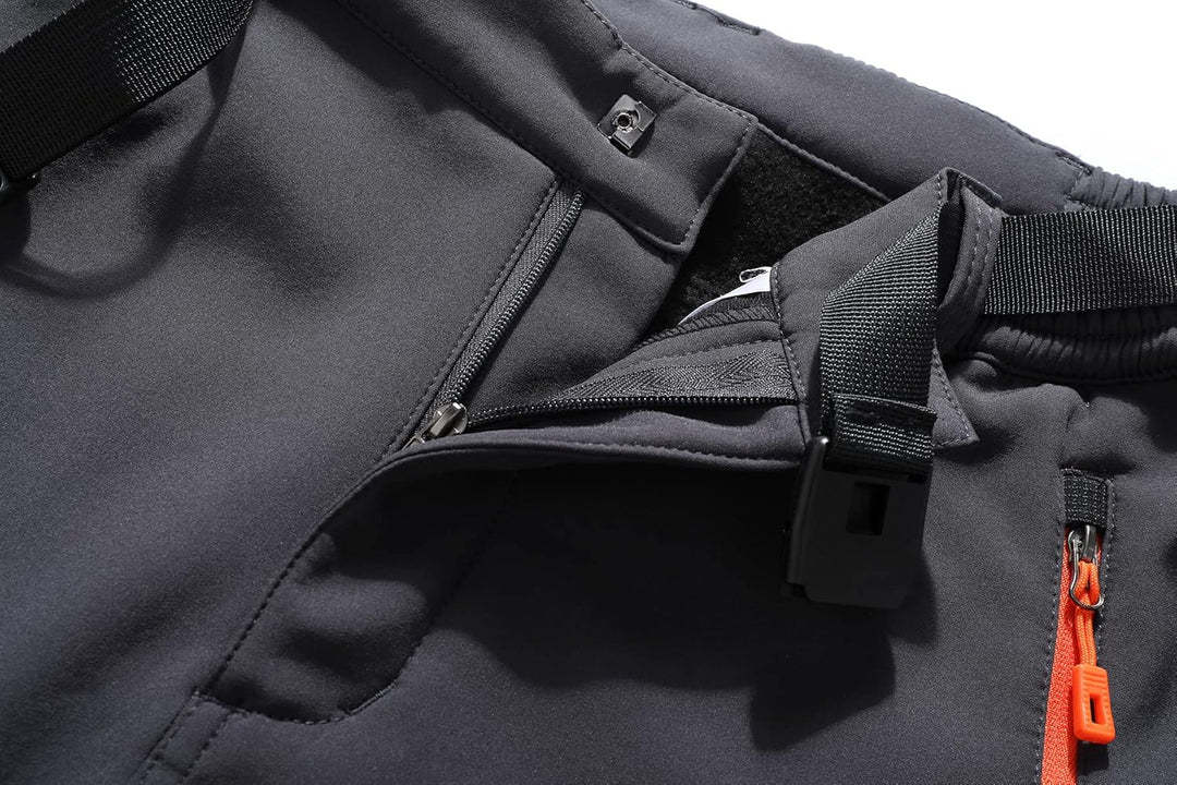 BenBoy Herren Wanderhose Wasserdicht Softshellhose Outdoorhose Winddicht Warm Gefüttert Skihose Snow