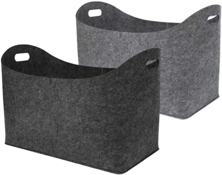 Brennholzkorb, robuster Holzspeicher mit Griffen - Filzbeutel Brennholzkorb mit Griffen Filzprotokol