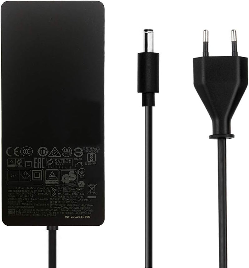 XITAIAN 90W 15V 6A 1749 7.4 * 5.0mm Adapter Netzteil Ladegerät Ladekabel Ersatz für Microsoft Surfac