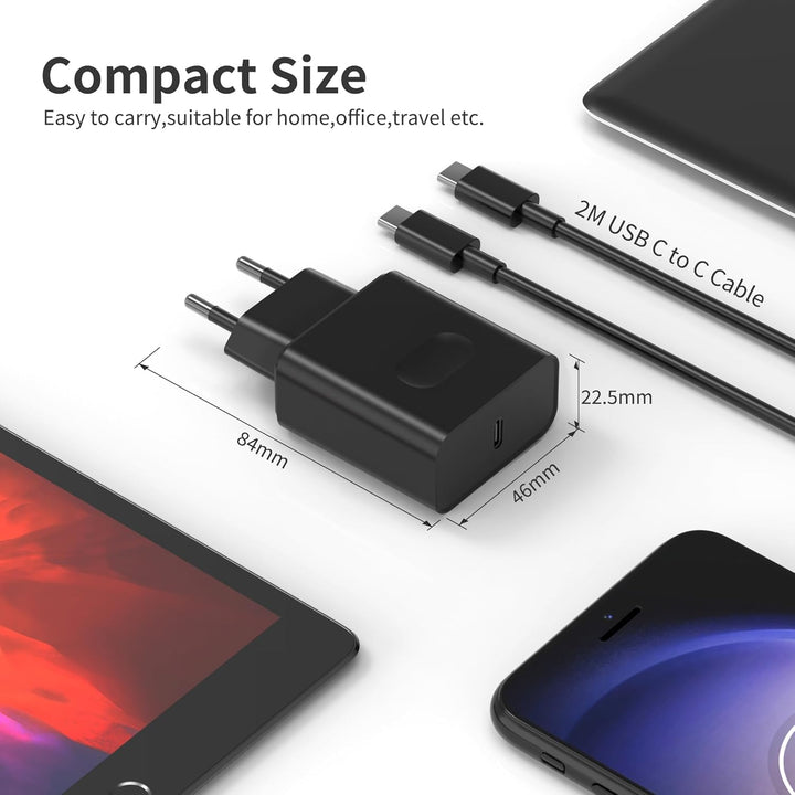 45W USB C Schnellladekabel und Schnellladegerät Ladegerät für Samsung Galaxy S25/S24/S23/S22/S21/S20
