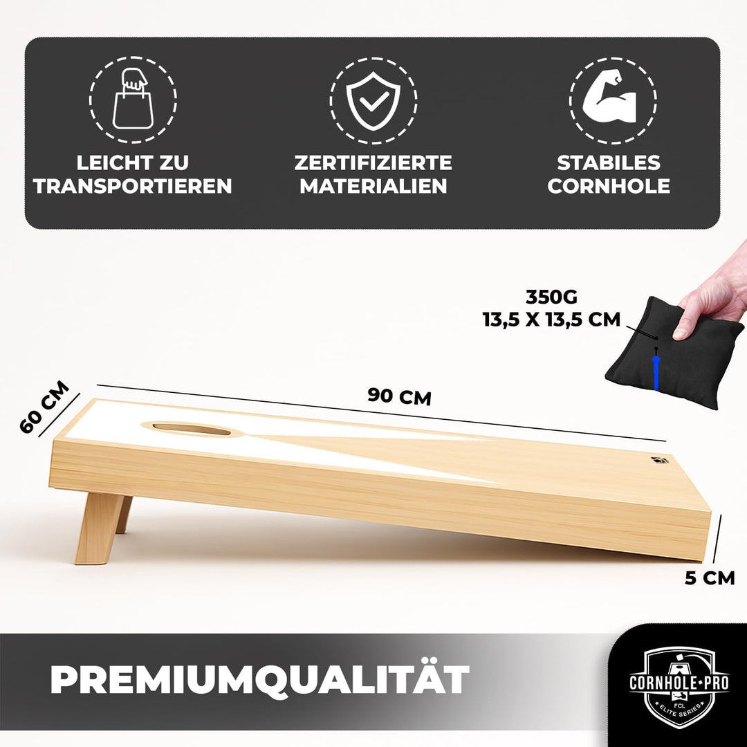 Original Offizielles Cornhole | Amerikanisches Cornhole | Einfach zu transportieren | Offizielle Abm
