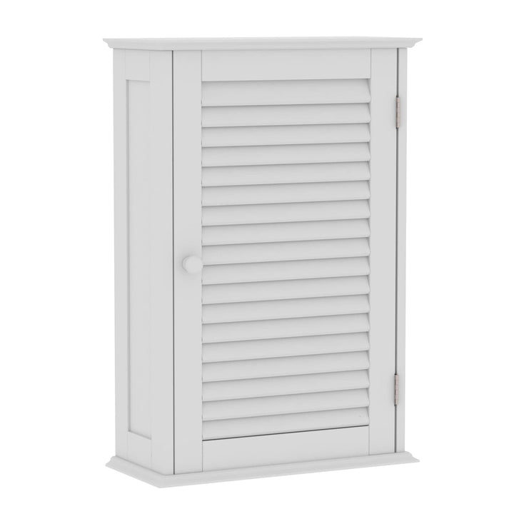 Bath Vida Badezimmerschrank, Einzeltür, Wandmontage, Weiss, Holz Einzeltür, Rollladen, Einzeltür, Ro