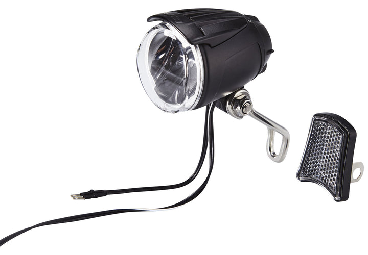 b&m IQ Cyo Premium LED Scheinwerfer mit Schalter Schwarz, Schwarz