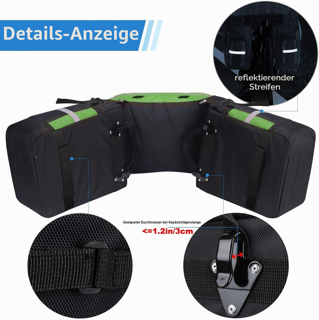 PELLOR Fahrrad Gepäcktaschen, 3 in 1 Multifunction 70L Gepäckträger Tasche Reissfest Gross Fahrradta