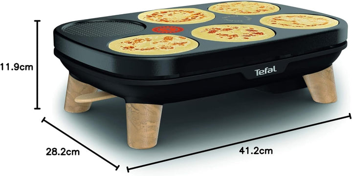Tefal Gourmet Crêpes-Pfanne, zwei herausnehmbare Platten, Antihaftbeschichtung, einstellbare Tempera