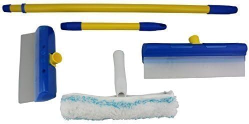 AquaBLADE Set Nr. 2 - Kleiner und grosser Wischer mit Silikonlippe, Wasserauffangrinne und externem