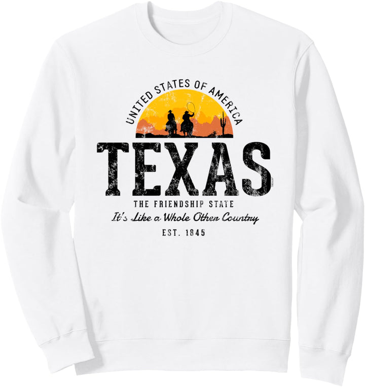 Vereinigte Staaten Retro Stil Vintage Texas Sweatshirt