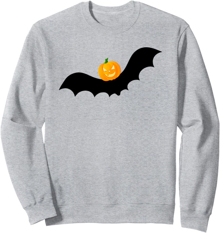 Halloween Pumpkin Face bat Sweatshirt