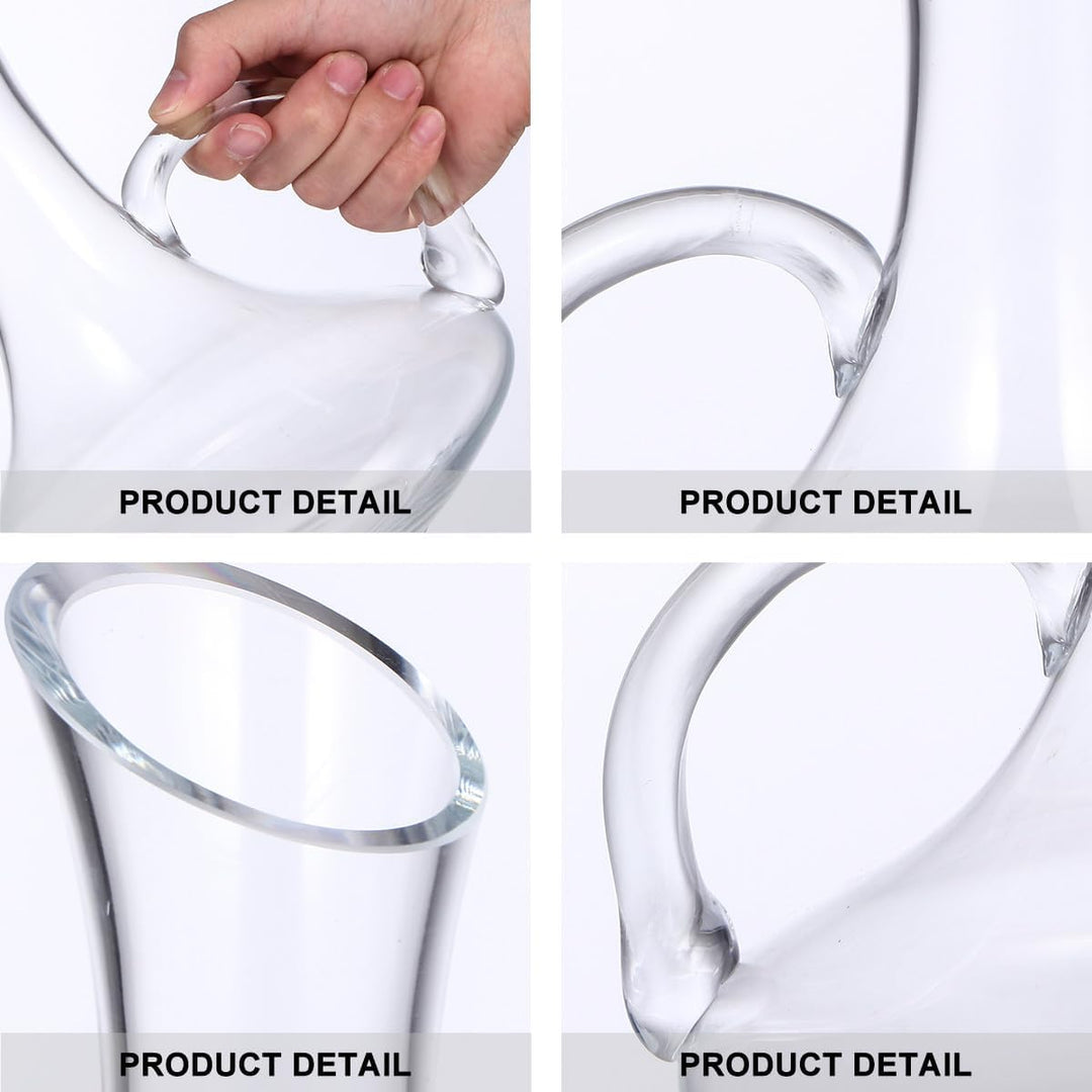 MAGICLULU Weindekanter aus Glas mit Griff Klarer Rotweinspender zur Aromaverstärkung als Geschenk zu