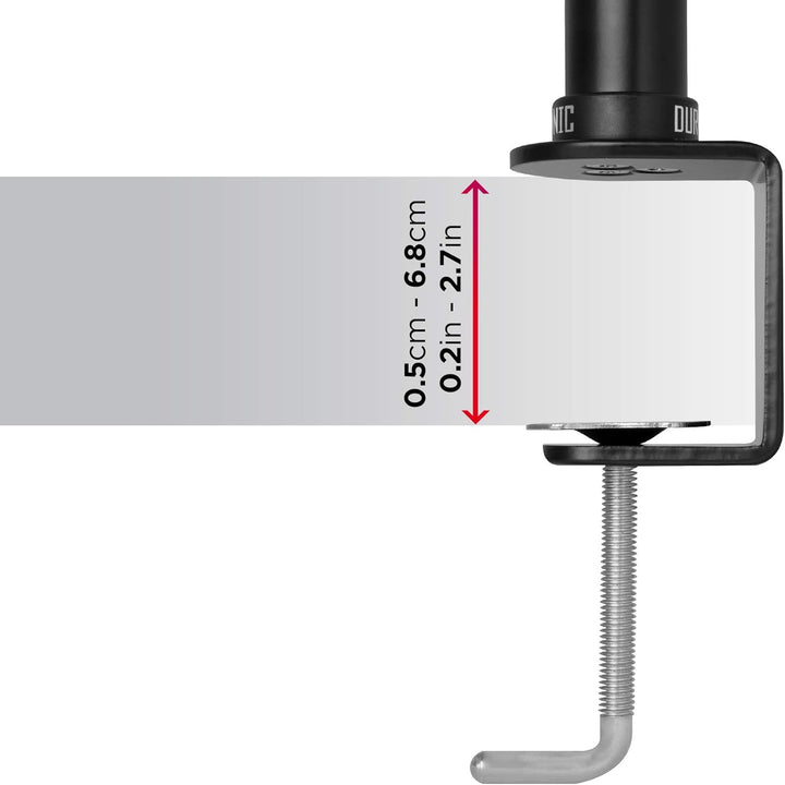 Duronic DM352 BK Arm für 2 Computermonitore | ergonomische Doppel-Monitorhalterung für PC-Monitore |