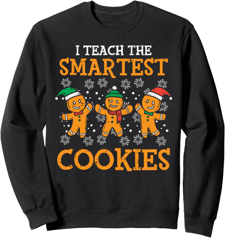 I Teach The Smartest Cookies Teacher Christmas PJs Herren Sweatshirt