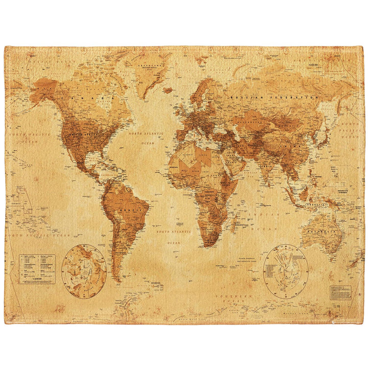 YISUMEI Decke 150x200 cm Kuscheldecken Sanft Flanell Weich Fleecedecke Bettüberwurf Weltkarte, 150x2