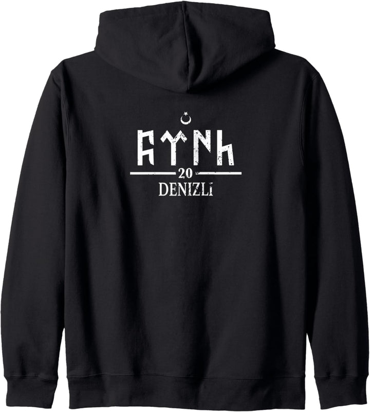 Denizlili Denizli 20 Göktürk Schrift Göktürkler Türkei Kapuzenjacke
