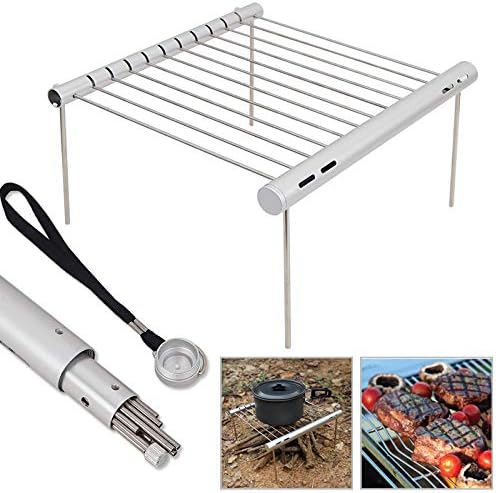 Faltbarer Lagerfeuer-Grill, tragbarer Camping-Grill-Rucksack, Kochen, Grill, Herd, Ständer, für Outd