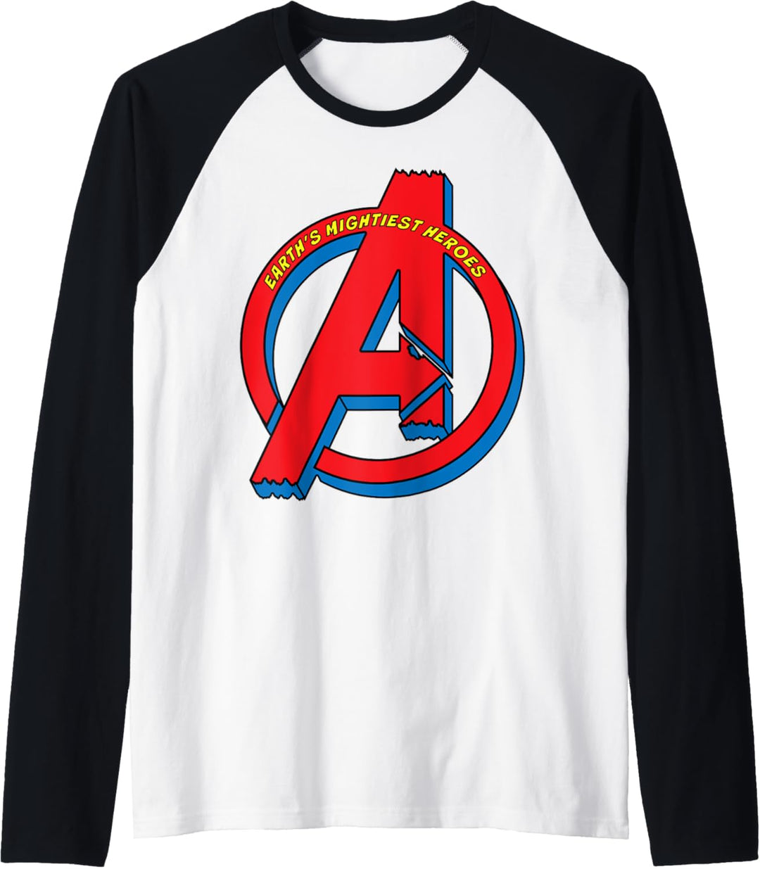 Marvel Avengers Earth's Mightiest Heroes Chest Logo Raglan