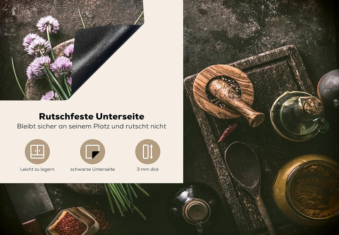 KitchenYeah© Herdabdeckplatte Einteilig Ceranfeld Abdeckplatte Küche Deko Ceranfeldabdeckung Herdabd
