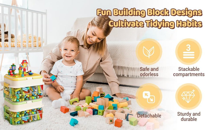 Gilt für Aufbewahrungsbox für Lego Bausteine Ablagefächer Stapelbar Kisten Spielzeug Aufbewahrung,4