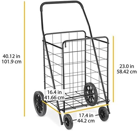 Whitmor 6318-2678 Deluxe Mehrzweck-Rollwagen, Schwarz, Extra Large, Deluxe