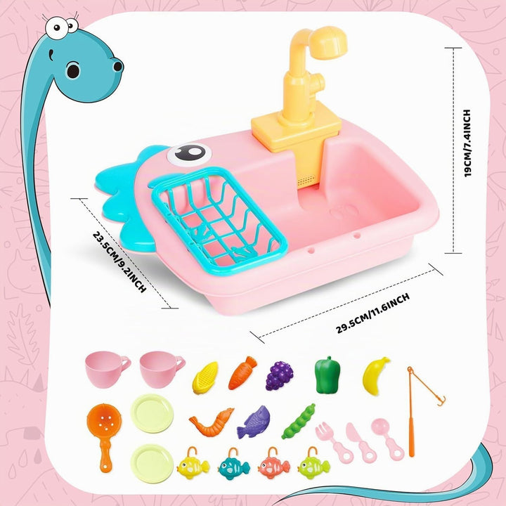 Küchenspüle Spielzeug Set, Waschbecken Kinder, Kinderspielzeug Rollenspiel für Kinder